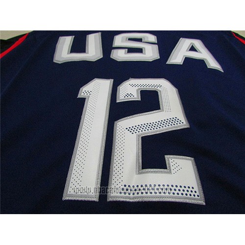 Camiseta USA 2016 DeMarcus Cousins #12 Azul